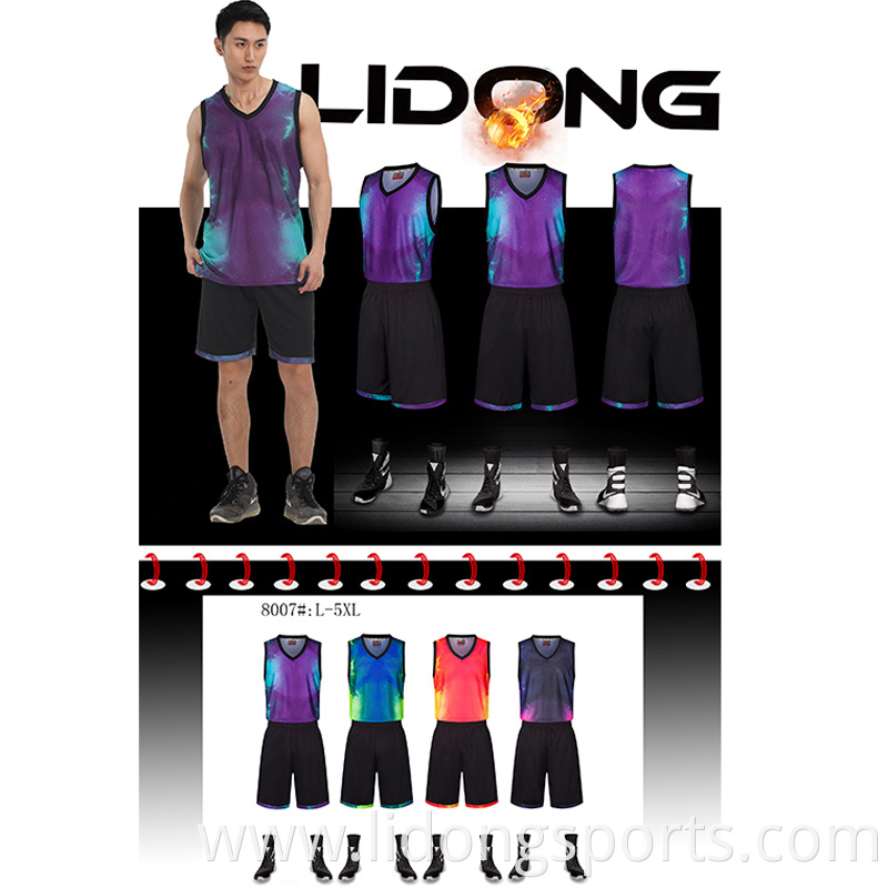 Custom unique basketball jersey designs sublimation basketball jersey cheap reversible basketball uniforms